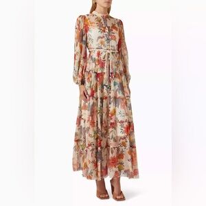 Zimmerman WOMENS ginger dress maxi silk size one (fits like an XS/S)